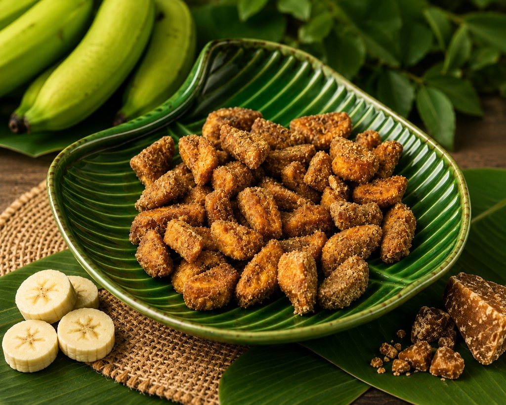Sharkara Varatti (Jaggery Coated)